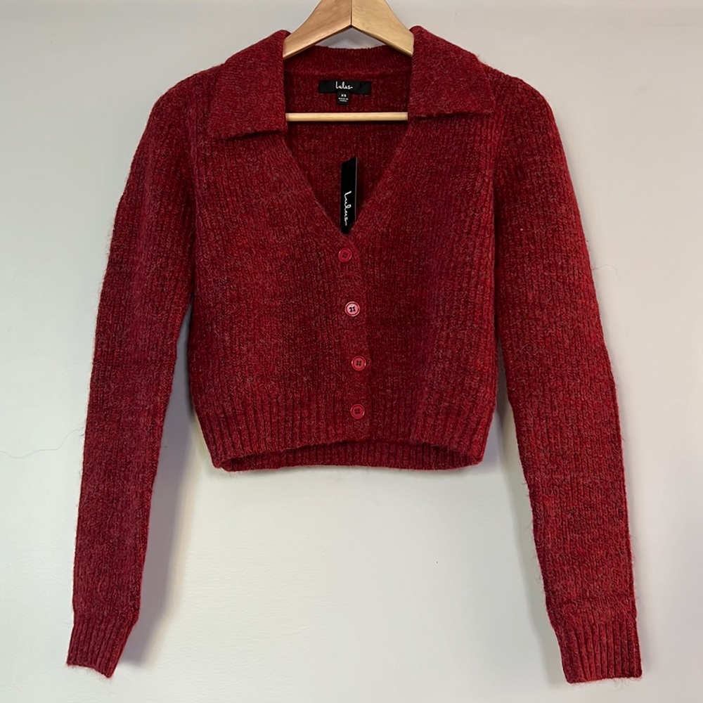 Red Knit Sweater Top